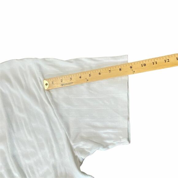 Bass White Ribbed Men's Dress Shirt Tee Size XXL - Picture 10 of 11